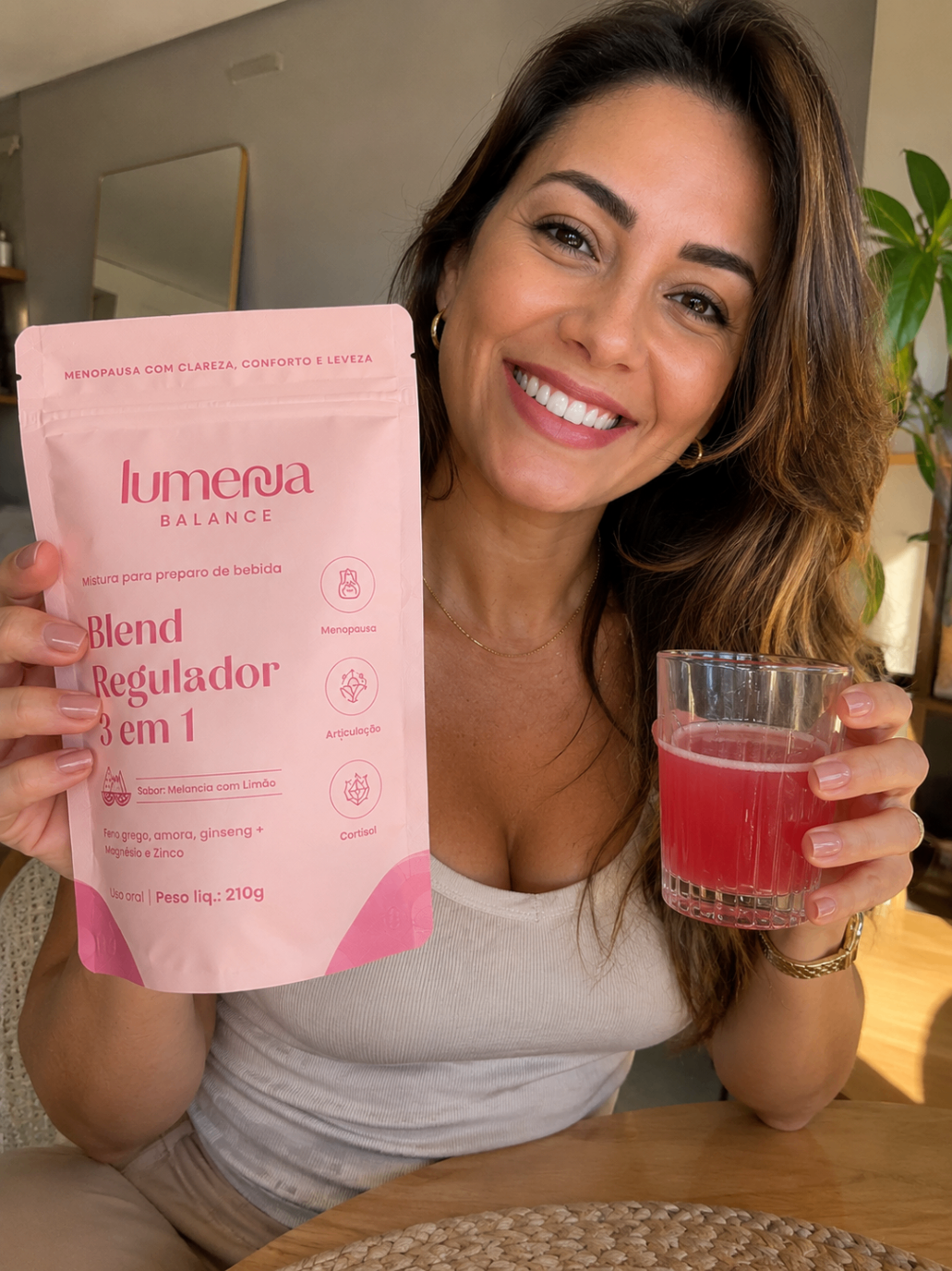 Cliente Patrícia, 50 anos, com Lumenna Balance