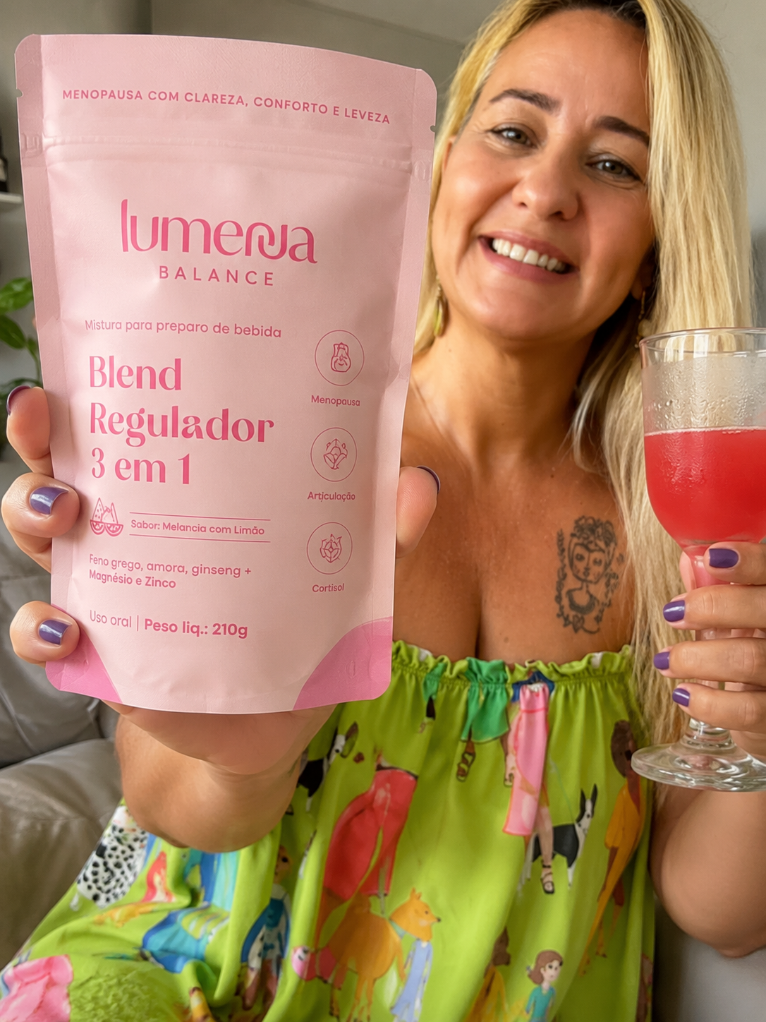 Cliente Laísa Lopes, 43 anos, com Lumenna Balance